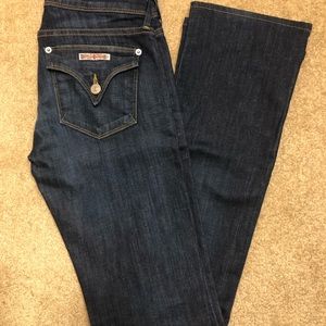 Hudson Baby bootcut jeans in dark blue. Size 25